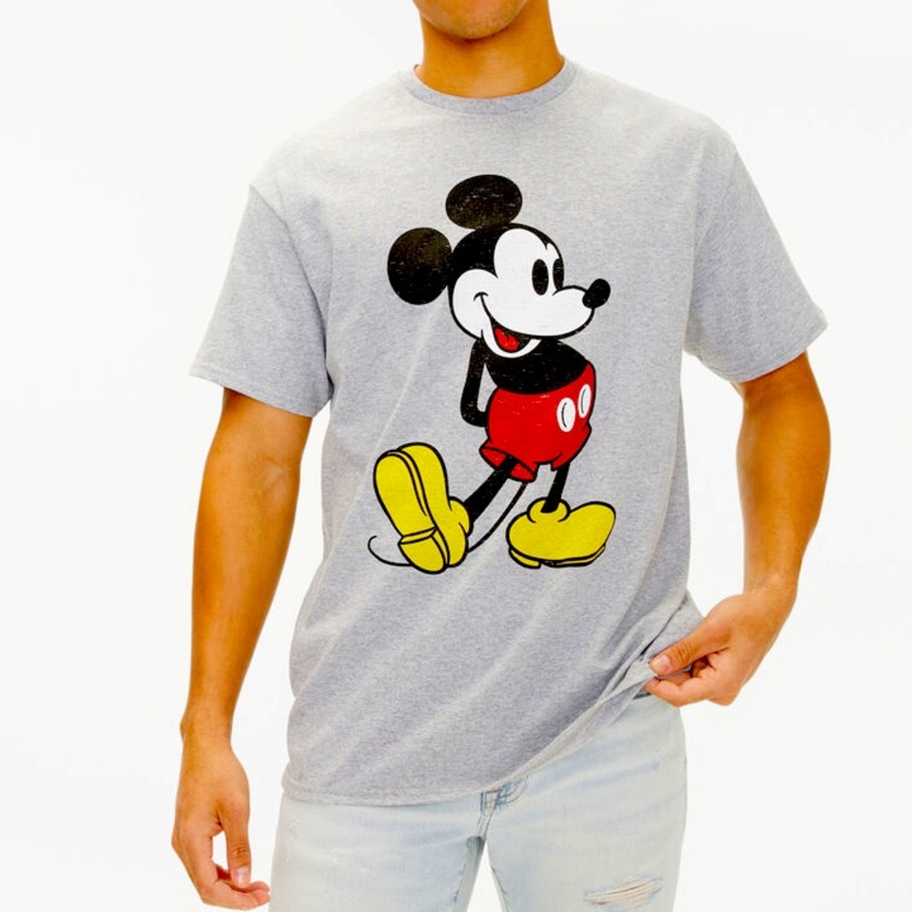 Disney Mickey Mouse Grey with Velvet Finish Size M.